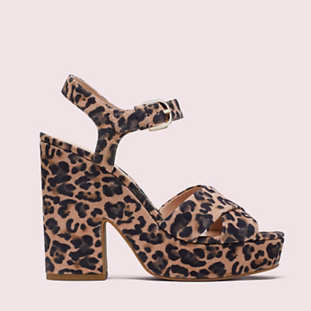 Kate Spade Grace Leopard Platform Sandals, 9.5